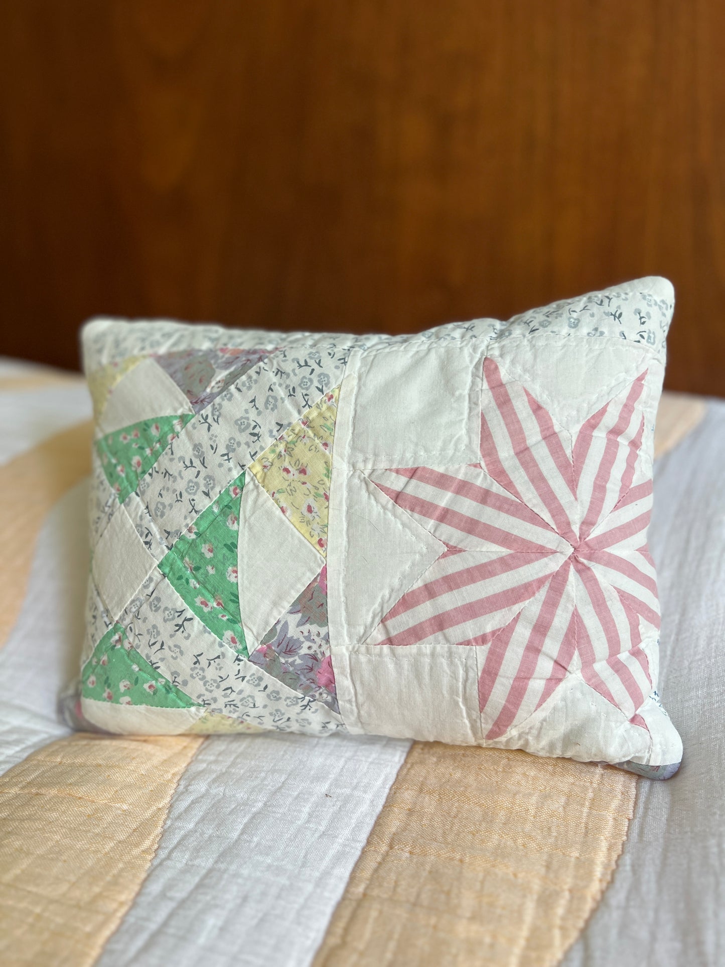 floral quilt pillow no. 3