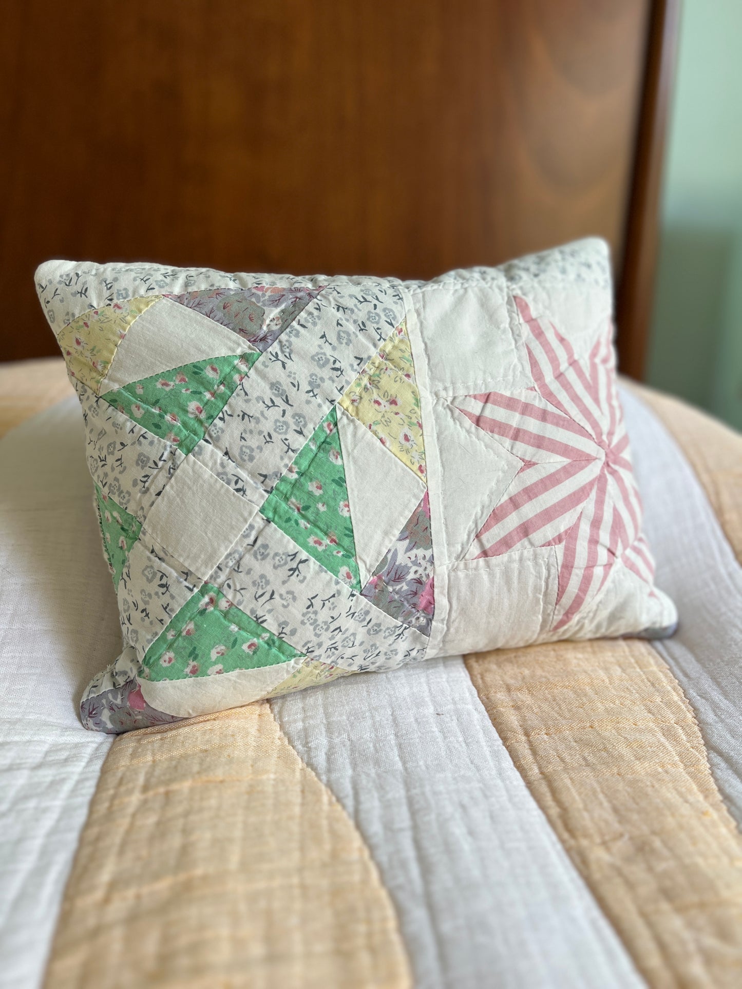 floral quilt pillow no. 3