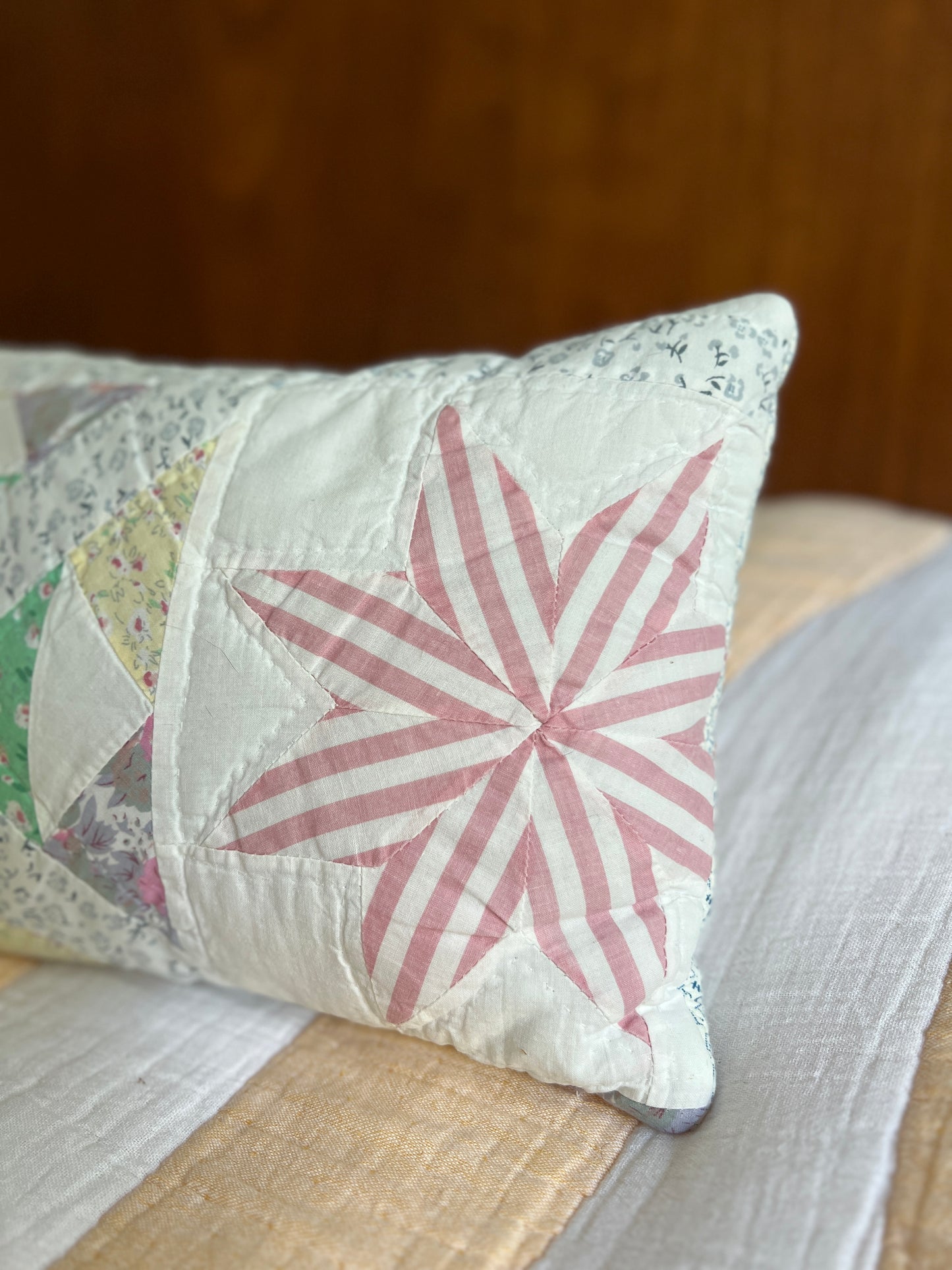 floral quilt pillow no. 3