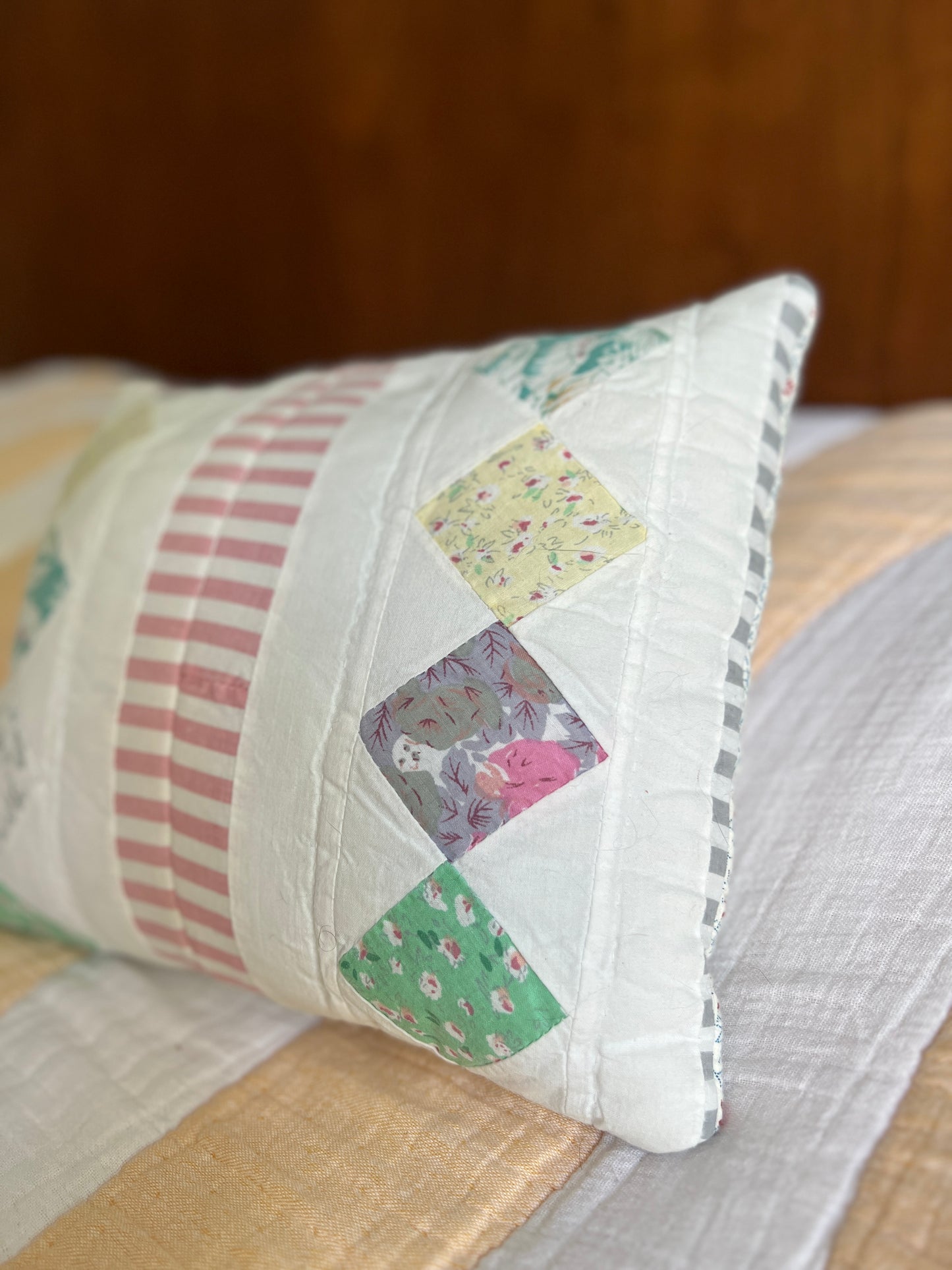 floral quilt pillow no. 4