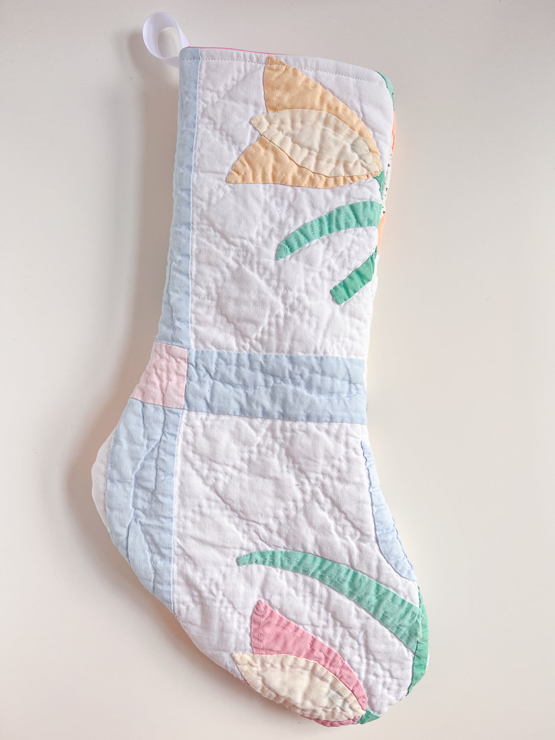 MISH MASH vintage quilt stocking no. 3