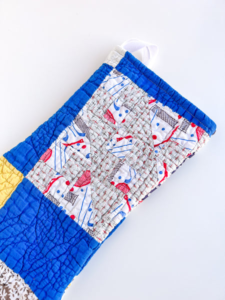vintage quilt stocking no. 5