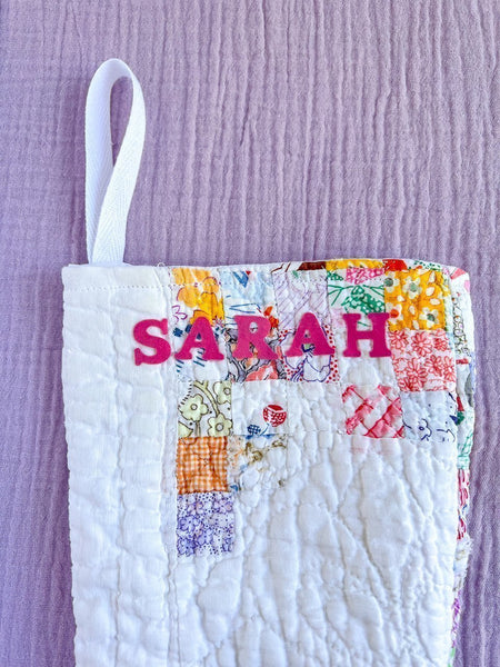 vintage quilt stocking no. 1