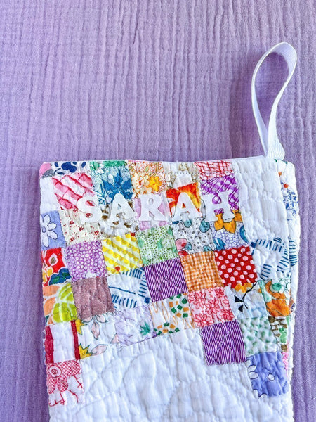 very vintage quilt stocking no. 9