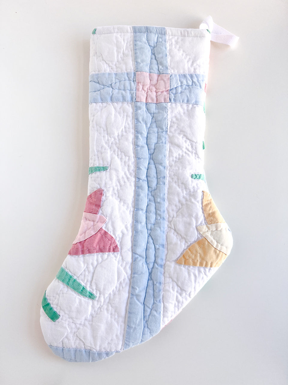 FLOWER POWER vintage quilt stocking no. 3