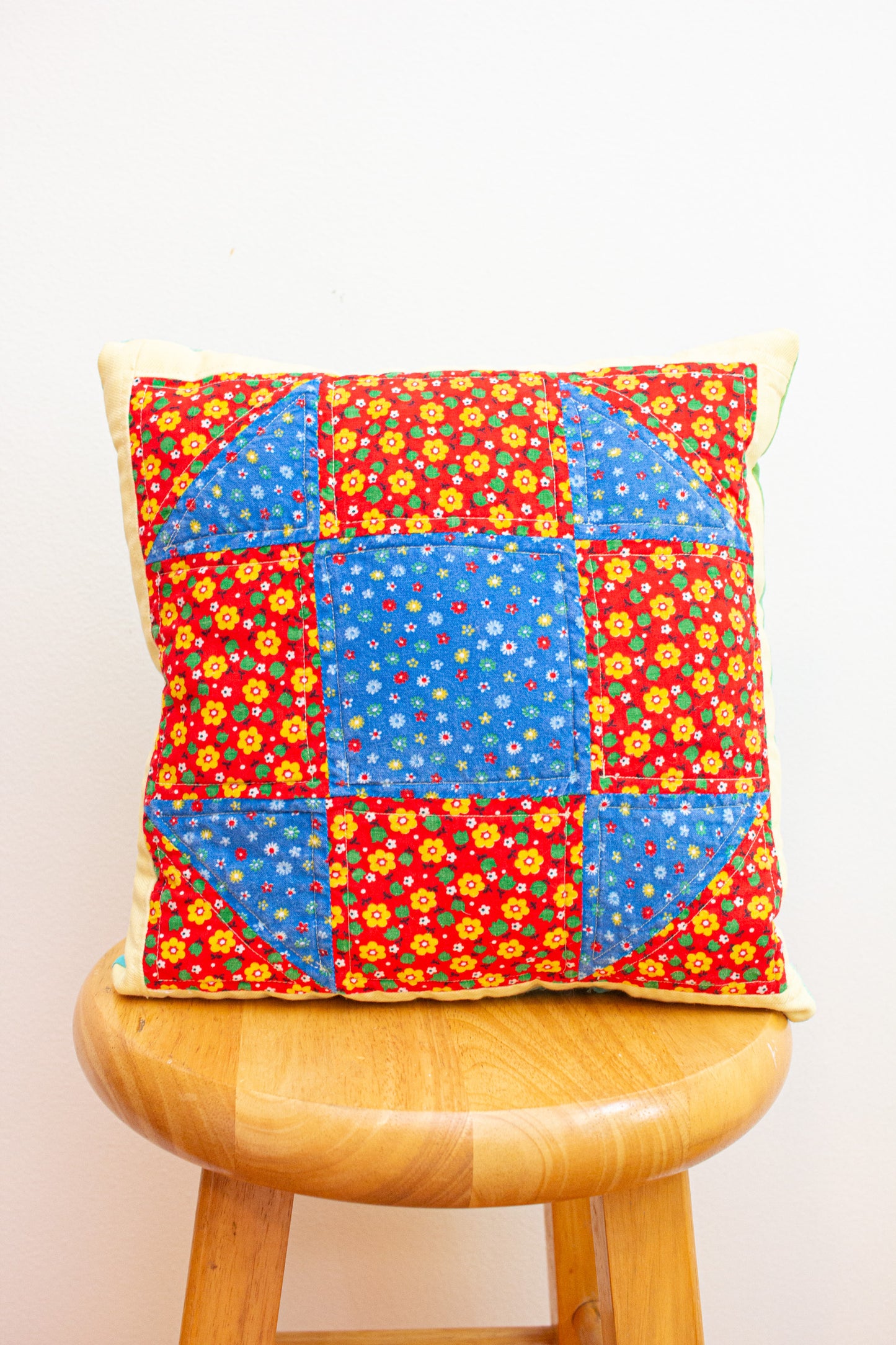 vintage patchwork pillow no. 1