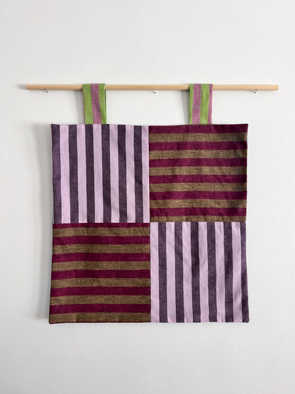 reversible stripey wall hanging no. 1