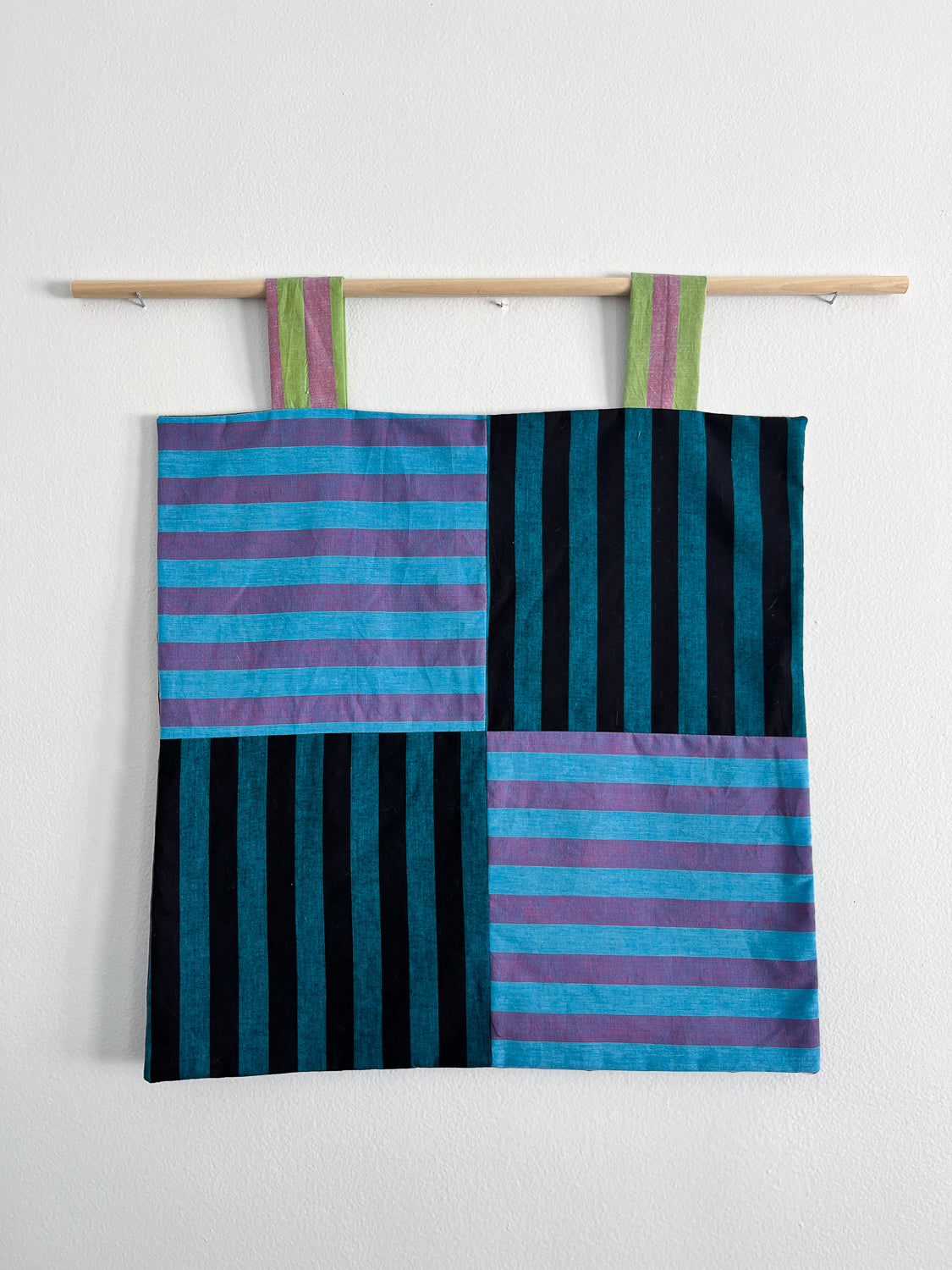 reversible stripey wall hanging no. 1