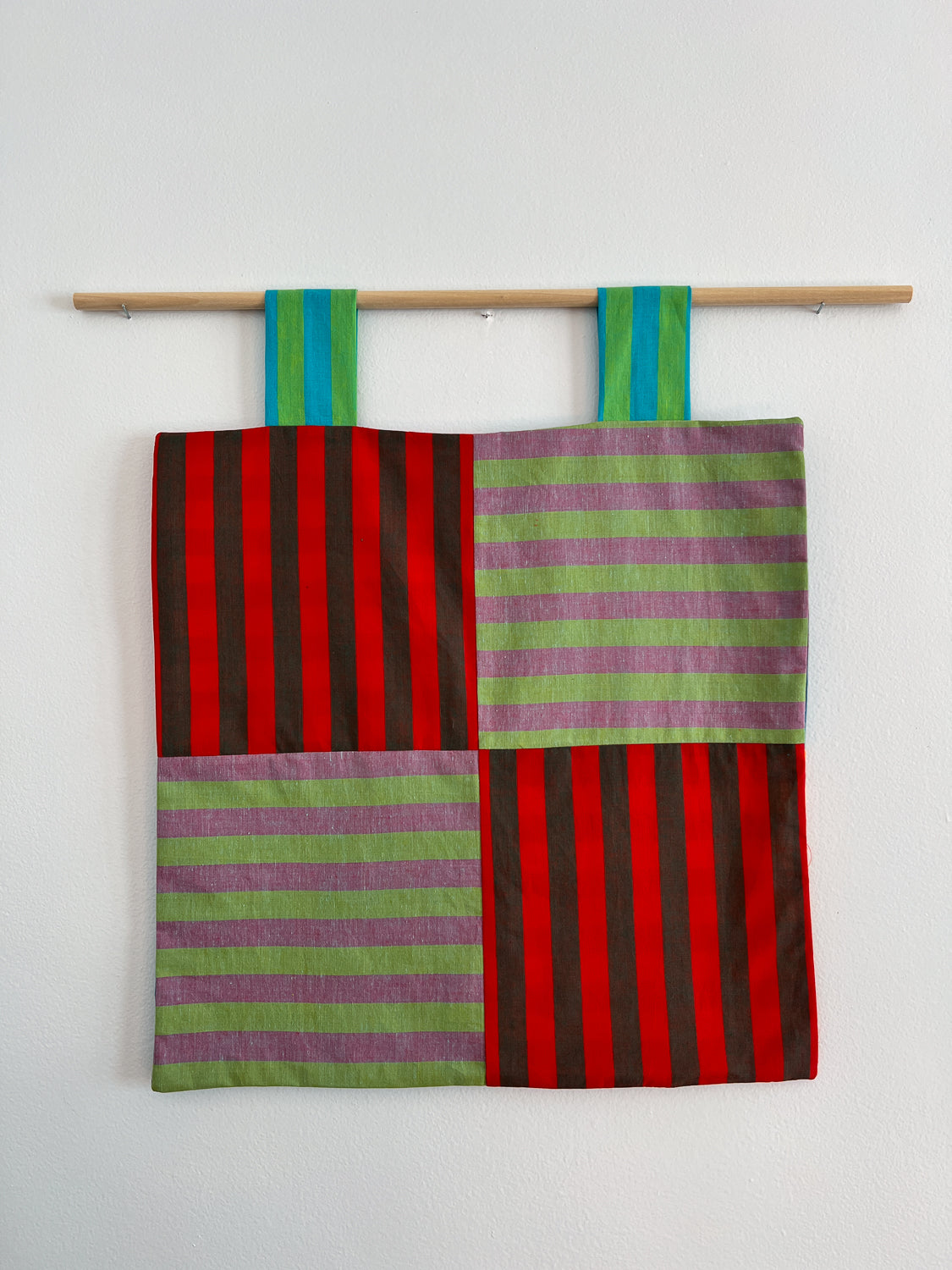 reversible stripey wall hanging no. 6