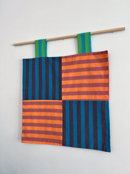 reversible stripey wall hanging no. 6