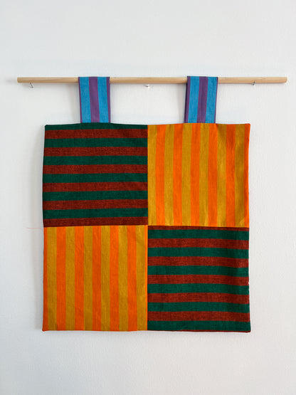 reversible stripey wall hanging no. 7